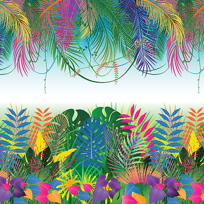 Picture of Vacation Bible School (VBS) 2021 Discovery on Adventure Island Vine Wall Background