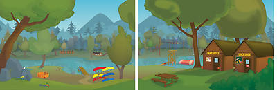 Picture of VBS 2024 Camp Firelight Decorating Murals 6-Panel Decorating Mural Extension (Tiles to 6' x 18')