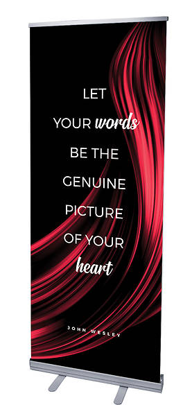 Let Your Words Color Swirl Words of Wesley Rollup Banner