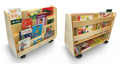 Picture of Whitney Brothers WB0136 Deluxe Two Sided Mobile Book Display Stand