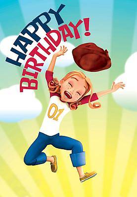 Picture of Deep Blue Kids Kat Happy Birthday Postcard (Pkg of 25)