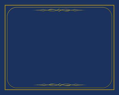 Picture of Certificate Holder Navy With Gold