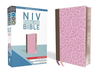 Picture of NIV, Thinline Bible, Large Print, Imitation Leather, Pink, Red Letter Edition