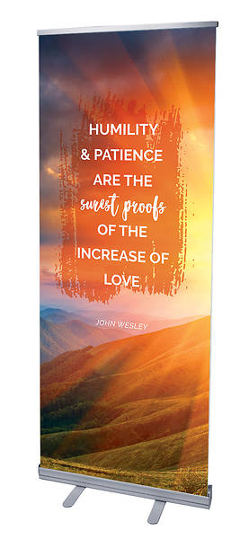 Humilty and Patience Nature Scene Words of Wesley Rollup Banner