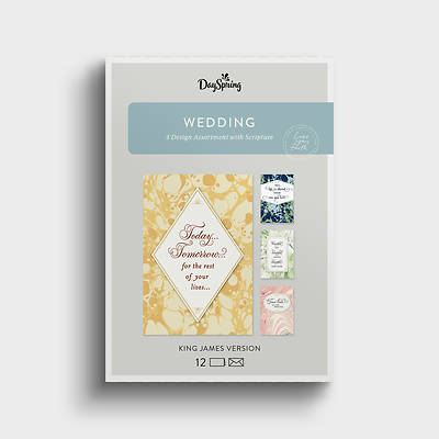 Wedding Marble KJV Boxed Cards - Box of 12