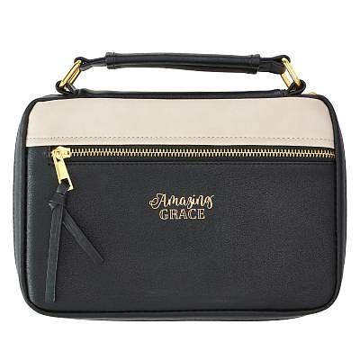 Bible Cover Lux-Leather Amazing Grace Two Tone Large