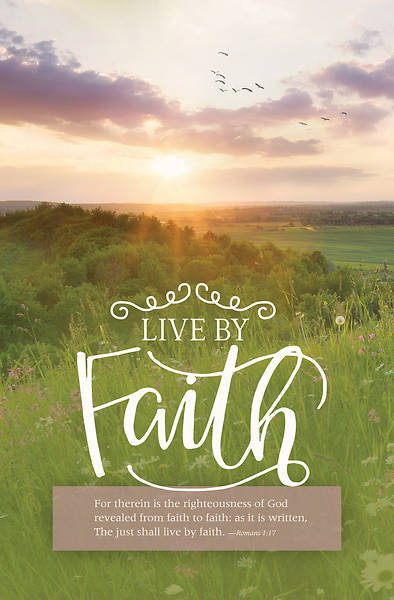 Picture of Live By Faith General Regular Size Bulletin