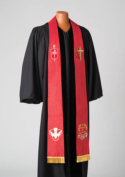 Picture of Bishop's Red Lurex Stole
