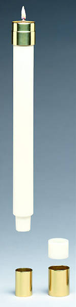 Emkay Elite Lite Recyclable Liquid Wax Candles  - 12" X 1-1/8"