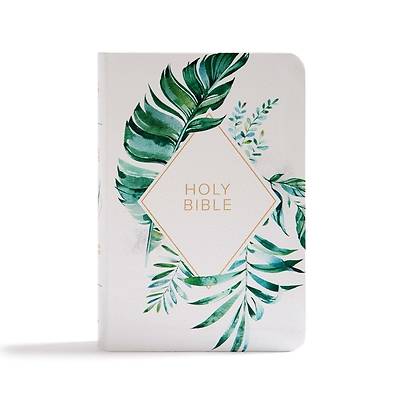 Picture of CSB On-The-Go Bible, White Floral Textured Leathertouch