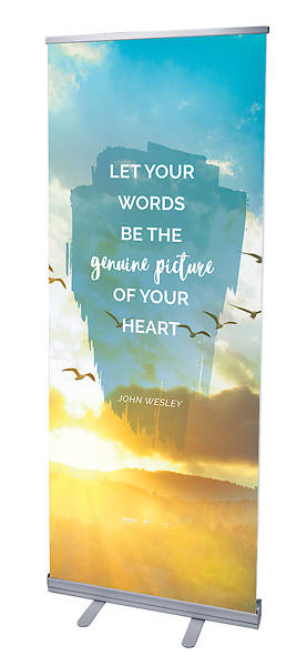 Let Your Words Nature Scene Words of Wesley Rollup Banner