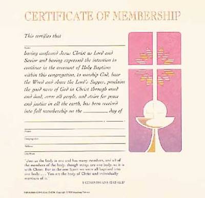 Contemporary Full-Color Membership Flat Certificate (Package of 12)