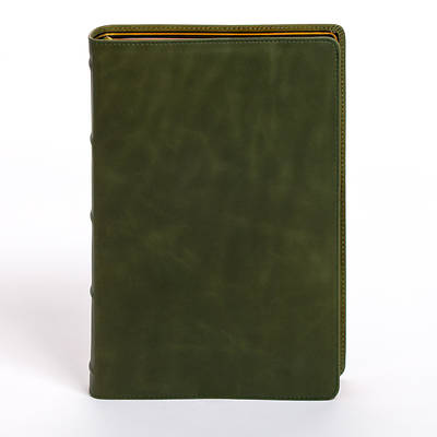 Picture of KJV Giant Print Bible, Holman Handcrafted Edition, Marbled Olive Premium Calfskin