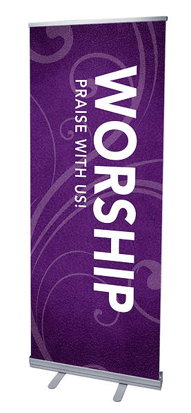 Picture of Flourish Worship RollUp Banner with Stand