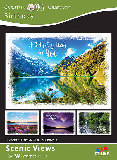 Scenic Views Birthday Boxed Cards (Box of 12)