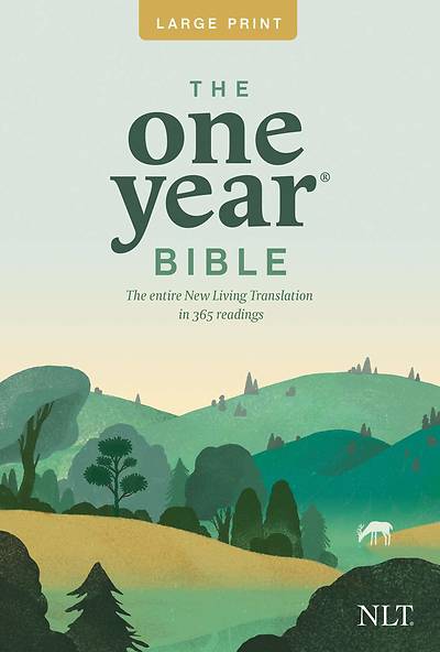 Picture of Bible NLT One Year Premium Slimline Large Print 10th Anniversary