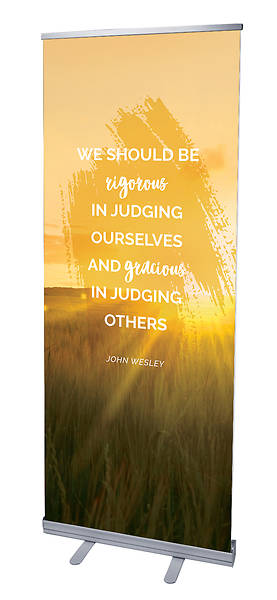 Picture of We Should Be Nature Scene Words of Wesley Rollup Banner