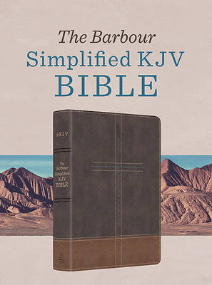 The Barbour Simplified KJV Bible--Deluxe Edition [Two-Tone Brown Stitched Cross]