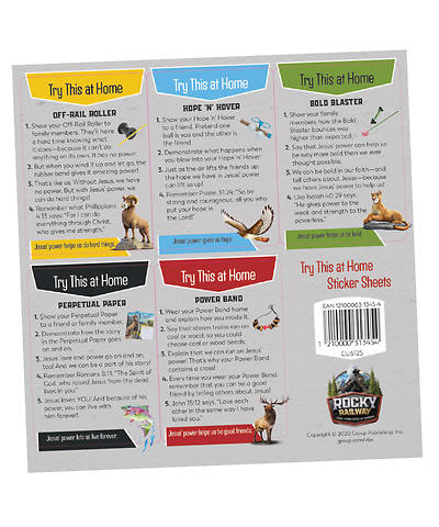 Picture of Vacation Bible School VBS 2021 Rocky Railway Try This at Home Sticker Sheets (pkg. of 10 sheets)