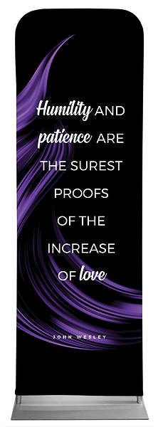Picture of Humilty and Patience Color Swirl Words of Wesley Sleeve Banner
