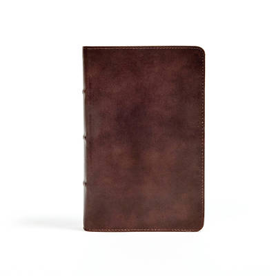 Picture of CSB Single-Column Personal Size Bible, Brown Genuine Leather