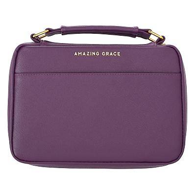 Picture of Bible Cover Large Lux-Leather Amazing Grace Burgundy