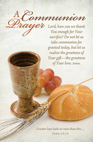Picture of Communion Bulletin - John 15:13 - Regular 8 1/2" x 11" (Pkg 100)