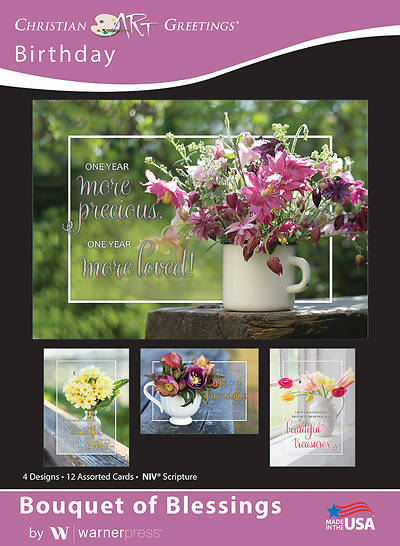 Picture of Bouquet of Blessings Birthday Boxed Cards (Box of 12)