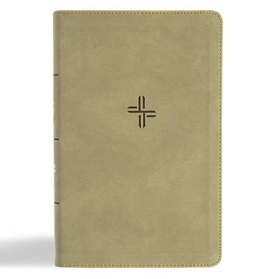 CSB Single-Column Personal Size Bible, Digital Study Edition, Sage Suedesoft Leathertouch
