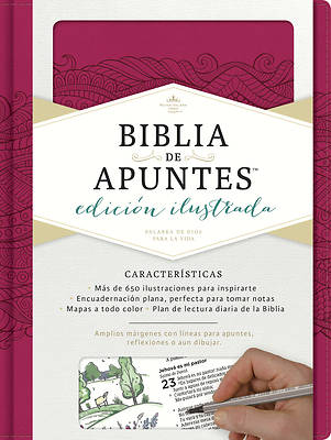 Picture of Rvr 1960 Biblia de Apuntes, Edicion Ilustrada, Simil Piel Rosado