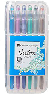 Metallic & Glitter Gel Pen Set - 12pc