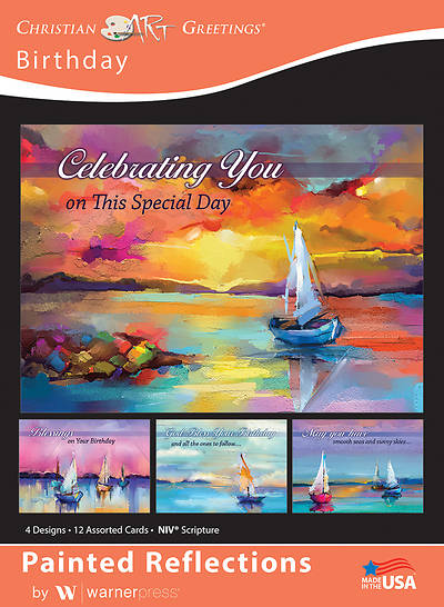 Picture of Painted Reflections Birthday Boxed Cards (Box of 12)