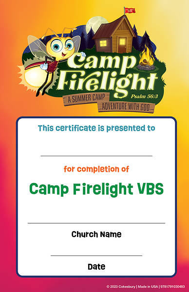 Picture of VBS 2024 Camp Firelight Student Certificates (Pkg of 48)