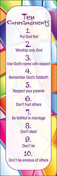 Picture of Kids Ten Commandments Bookmark