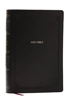 NKJV Giant Print End-Of-Verse Reference Bible, Black Leathersoft, Red Letter, Comfort Print
