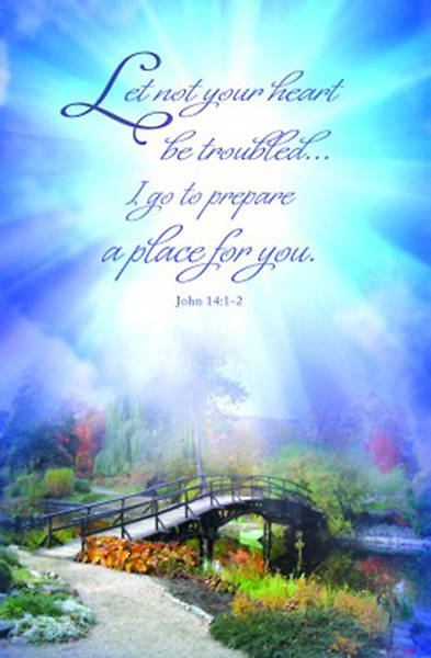 Picture of Let Not Your Heart Be Troubled Funeral Regular Bulletin - Pack of 100