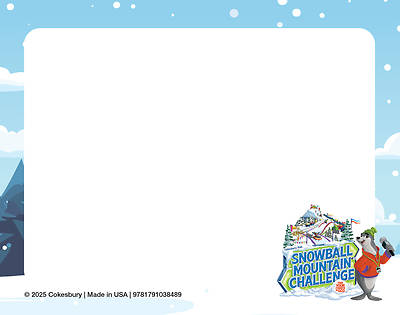 Picture of VBS 2026 Snowball Mountain Challenge Nametag Cards (Pkg of 24)