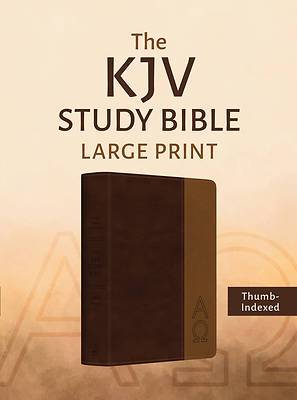 Picture of The KJV Study Bible, Large Print (Indexed) [Two-Tone Brown Alpha & Omega]