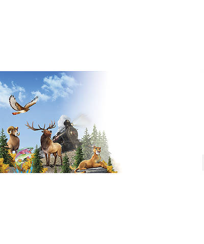 Picture of Vacation Bible School VBS 2021 Rocky Railway Outdoor Banner - Train and Buddies