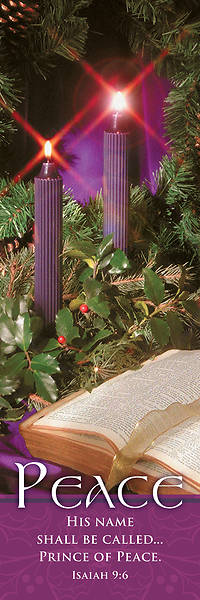 Picture of Peace Bible and Wreath Advent 3' x 5' Banner