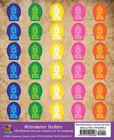 Picture of Vacation Bible School (VBS) 2021 Discovery on Adventure Island Attendance Stickers (Pkg of 24)