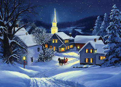 Picture of Church and Village Boxed Christmas Cards