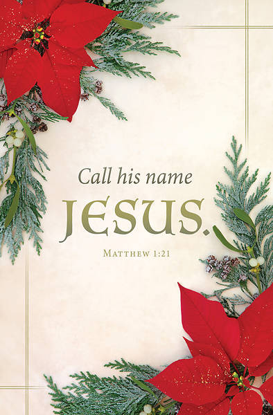 Call His Name Jesus Christmas Regular Size Bullein