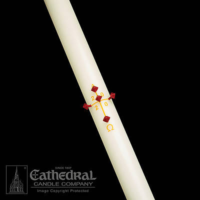 Picture of Cathedral Plain Paschal Candle 3" x 36"