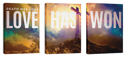 Picture of Love Has Won Canvas Print - Set of 3