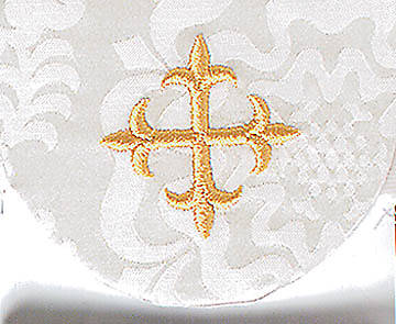 Picture of White Pocket Usher Badge with Cross - Package of 4