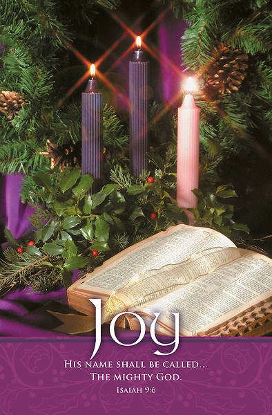 Picture of Joy Bible and Wreath Advent Regular Size Bulletin