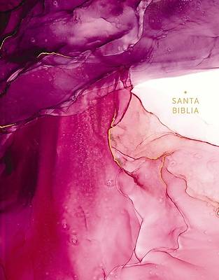 Picture of Nbla, Biblia Edición Artística Ilustrada, Tapa Dura/Tela, Rosado, Canto Con Diseño, Palabras de Jesús En Rojo