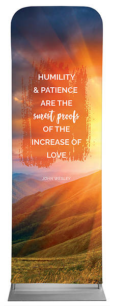 Picture of Humilty and Patience Nature Scene Words of Wesley Sleeve Banner
