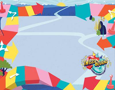 Picture of Vacation Bible School VBS 2023 Twists & Turns Sticker Name Tags Pkg 10 Sheets